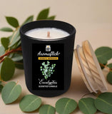Eucalyptus Scented Candle in Black Glass – Luxurious & Refreshing Scent