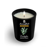 Eucalyptus Scented Candle in Black Glass – Luxurious & Refreshing Scent