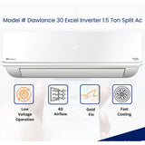 Dawlance 30 Excel Inverter 1.5 Ton Split AC