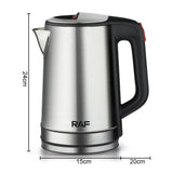 RAF Electric Kettle R-7915 (2.3 Ltr) 1800 Watts Concealed Element - Steel Body 360 degree rotating Base - Imported