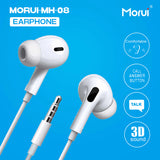 Morui Handfree - MH-08 High-End Dynamic In-Ear Earphone Compatible With All Mobile Phones