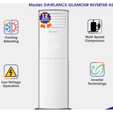 Dawlance 2 Ton Inverter Floor Standing Air Conditioner Glamour 45FS Heat and Cool