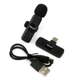 Morui 2 In 1 Mic (GM-H9) - Wireless Microphone 2 In 1 (Compatible With Both I Phone & Type C)