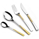 Arshia Stainless Steel Cutlery Sets 50pcs Gold