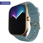 Ronin R-06 Smart Watch Amoled Big Always Active Display + 1 FREE Black Strap With Every Watch (Golden_Teal)