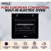 Pure European Convection Built-in Electric Oven (Black) - HBOV 75415E- B
