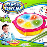 Kids Battery Operated Musical Flash Drum Toy with Flashing Lights & Drumsticks – ITEM NO 168-23