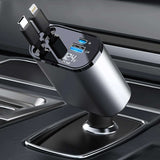 4 IN 1 Retractable Car Phone Charger