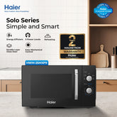 Haier 25L Solo HMW-25MXP9 (Pull Handle + Alarm Signal + Halogen Interior Light + Mechanical Rotary Control) Microwave Oven