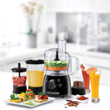 Black+Decker 400W, 33 Function Food Processor With Blender, Mincer & Grinder, 5-In-1 Functionality