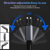 4 IN 1 Retractable Car Phone Charger