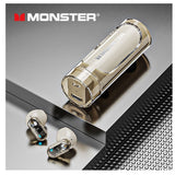 Monster XKT13 Wireless Bluetooth 5.3 Headphones TWS Mini Earbuds Lipstick Design Headset Noise Reduction Earphones With rope New - IVORY