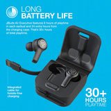 JLab Audio JBuds Air Executive True Wireless Bluetooth Earbuds + Charging Case - Black - C3 Calling with Dual Microphones - Long Travel Playtime - Bluetooth 5.0 Connection - 3 EQ Sound Settings