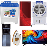 Waves Glass Door Galaxy Refrigerator WR-311 11 CFT + Boss Twin Tub Baby Washing Machine K.E 6550 + Boss Solar Air Cooler ECM 8000 IB + Crown 2 Tap Water Dispenser + SG Deluxe Automatic Iron