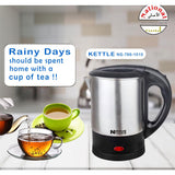 National Gold Cordless Kettle 1 L Steel Body 1350w NG-K1010