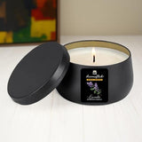 Lavender Scented Candle in Black Tin – Elegant & Calming Aroma