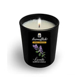 Luxury Lavender Candle in Black Glass – Peaceful Aroma