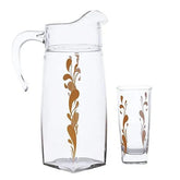 Luminarc Glass Flame Sparkle Gold Water Set
