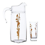 Luminarc Glass Flame Sparkle Gold Water Set