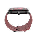 Ronin R-06 Smart Watch Amoled Big Always Active Display + 1 FREE Black Strap With Every Watch (Black_Maroon)