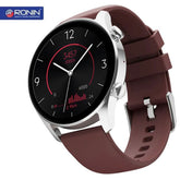 Ronin R-08 Always On Display Smart Watch +1 Free Black Strap with Every Watch (Silver-Maroon)