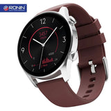 Ronin R-08 Always On Display Smart Watch +1 Free Black Strap with Every Watch (Silver-Maroon)