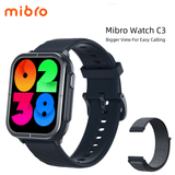 Mibro Watch C3 Dual-core 2-in-1 Chip 1.85" HD screen with Wrist Bluetooth Calling Smartwatch (Dual Silicone & Woven Strap)