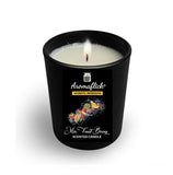 Mix Fruit Berry Scented Candle in Black Glass – Bold & Juicy Fragrance