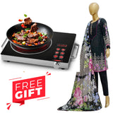 High Quality Professional Infrared Ceramic Cooker + Free Surmawala Lawn | Printed Fabric 3 Piece Unstitched Collection