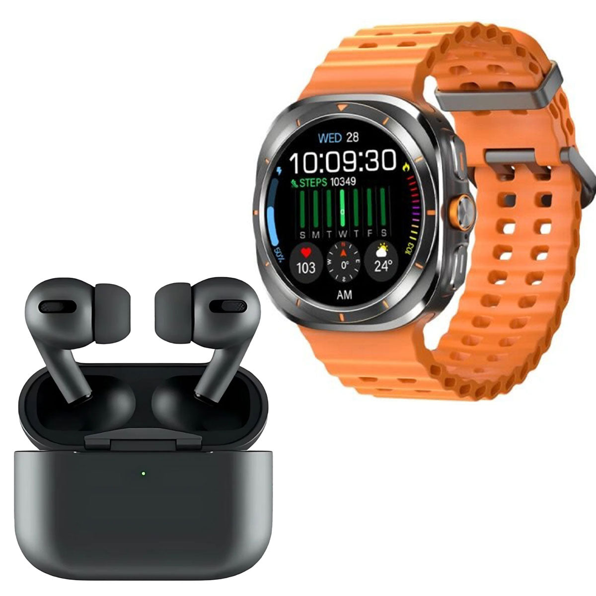 Smart Watch With Airpods TF7 Ultra Smart Watch Airpods Pro Black