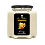 Orange Scented Candle in Hexagonal Jar