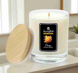 Orange Scented Candle in Glass Jar
