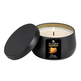 Orange Scented Candle in Black Tin – Bright & Bold