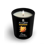Orange Scented Candle in Black Glass – Bold & Fresh
