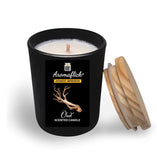 Oud Scented Candle in Black Glass – Deep & Elegant