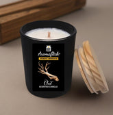 Oud Scented Candle in Black Glass – Deep & Elegant