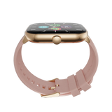 Ronin R-06 Smart Watch Amoled Big Always Active Display + 1 FREE Black Strap With Every Watch (Golden_Pink)