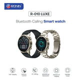 Ronin R-010 Luxe Metallic Finish Bluetooth Calling Smart Watch AMOLED +1 Free Strap with Every Watch (Nickel_Nickel)