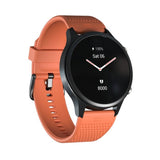 Ronin R-010 Metallic Finish Smart Watch +1 Free Black Silicon Strap with Every Watch (Black_Orange)