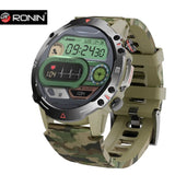 Ronin R-012 Rugged Smart Watch +1 Free Camouflage Green Strap with Every Watch (Green)