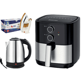 Westpoint Deluxe Air Fryer WF-5253 + SG 88AWG/99AWS Deluxe Automatic Iron + Premium Electric Kettle