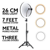 Selfie Ring Light with Tripod Stand ProGlow 26cm LED