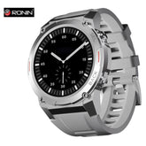 Ronin R-011 Smart Watch Grey With Silver Dial +1 Free Orange Silicon Strap (Always On Display)