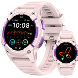 KOSPET Tank S2 Smart Watch for Men Women GPS, 5ATM Waterproof, Pressure/Altitude/Compass, 1.32" AMOLED Display Fitness Tracker(Answer/Make Call), AI Voice Assistant, 24H Sleep/Hear Rate Monitor - Pink