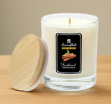 Sandalwood Scented Candle in Glass Jar
