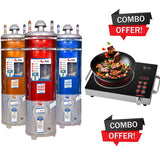 SG 14X16 30G Electric + Gas Storage Geyser Hybrid Technology Energy Efficient Plus + SG Professional Infrared Cooker 8019