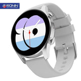 Ronin R-08 Always On Display Smart Watch +1 Free Black Strap with Every Watch (Silver-Grey)