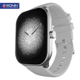 Ronin R-06 Smart Watch Amoled Big Always Active Display + 1 FREE Black Strap With Every Watch (Silver_Grey)