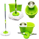 SPIN MOP - STAINLESS STEEL SPINNER WITH TWO MOP HEAD