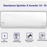 Dawlance Sprinter X Inverter 15 Split Air Conditioner – T3 Compressor - 1 TON